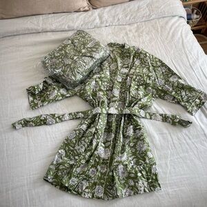 SET OF 12 Block Print Bridesmaid Getting Ready Robes